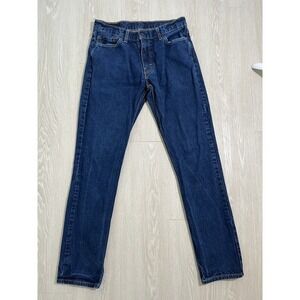 Levis 511 Jeans Mens 33x32 Blue Slim Straight Mid Rise Dark Wash Stretch Denim
